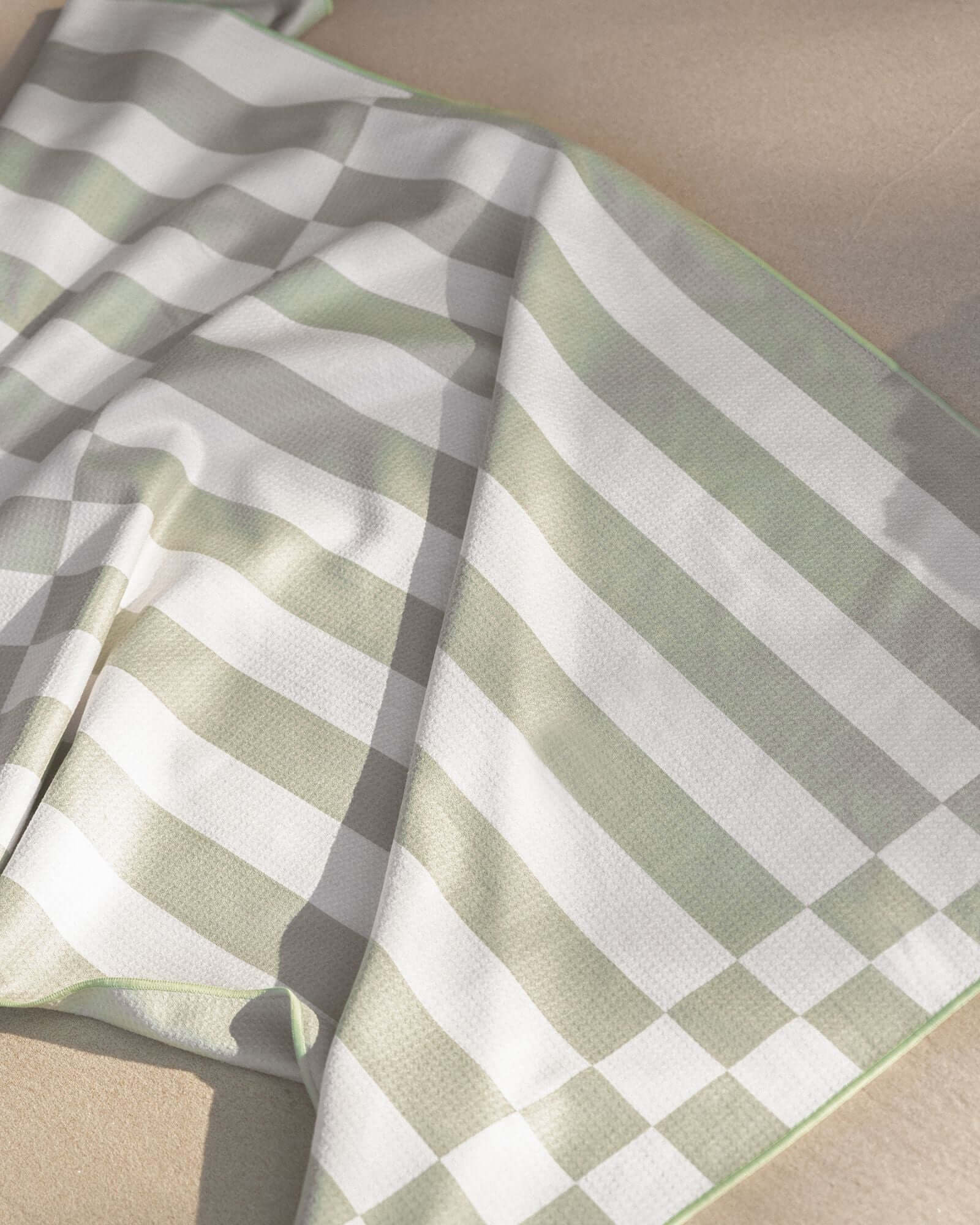 Pistachio sage green sand-free beach towel, Sand Society