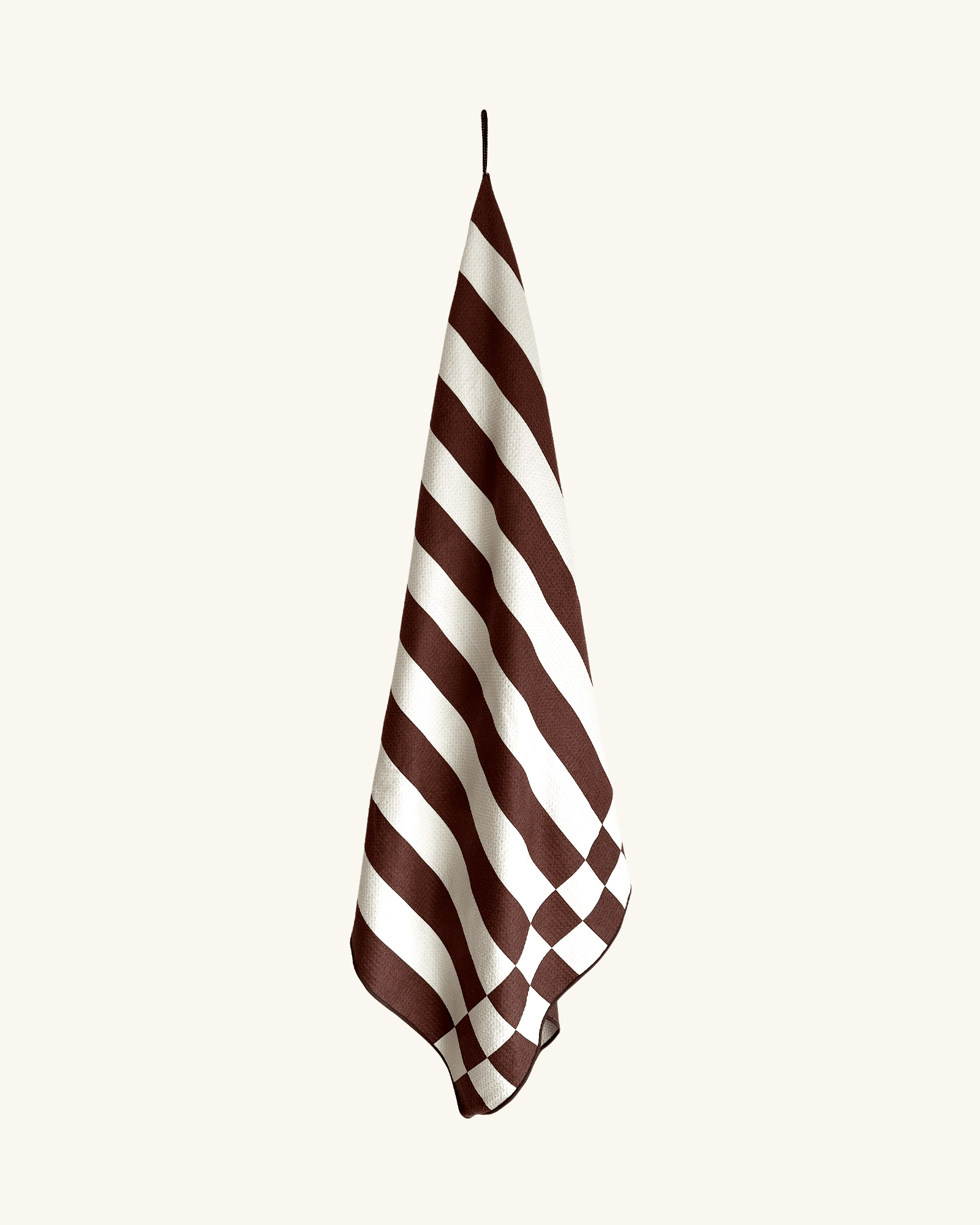 Chocolate Stripe Sand Free Beach Towel