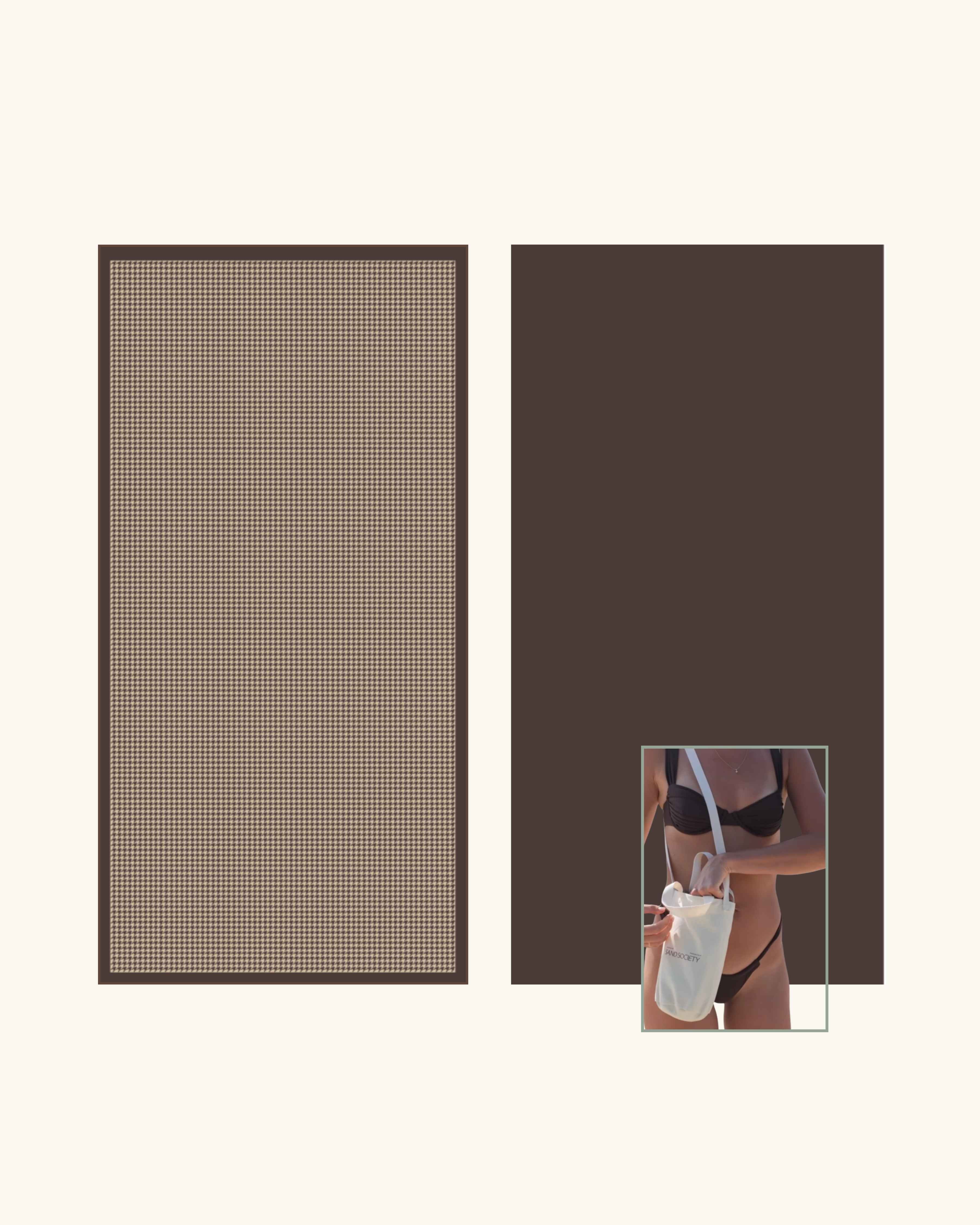 Chocolate Brown Sandless Beach Towel