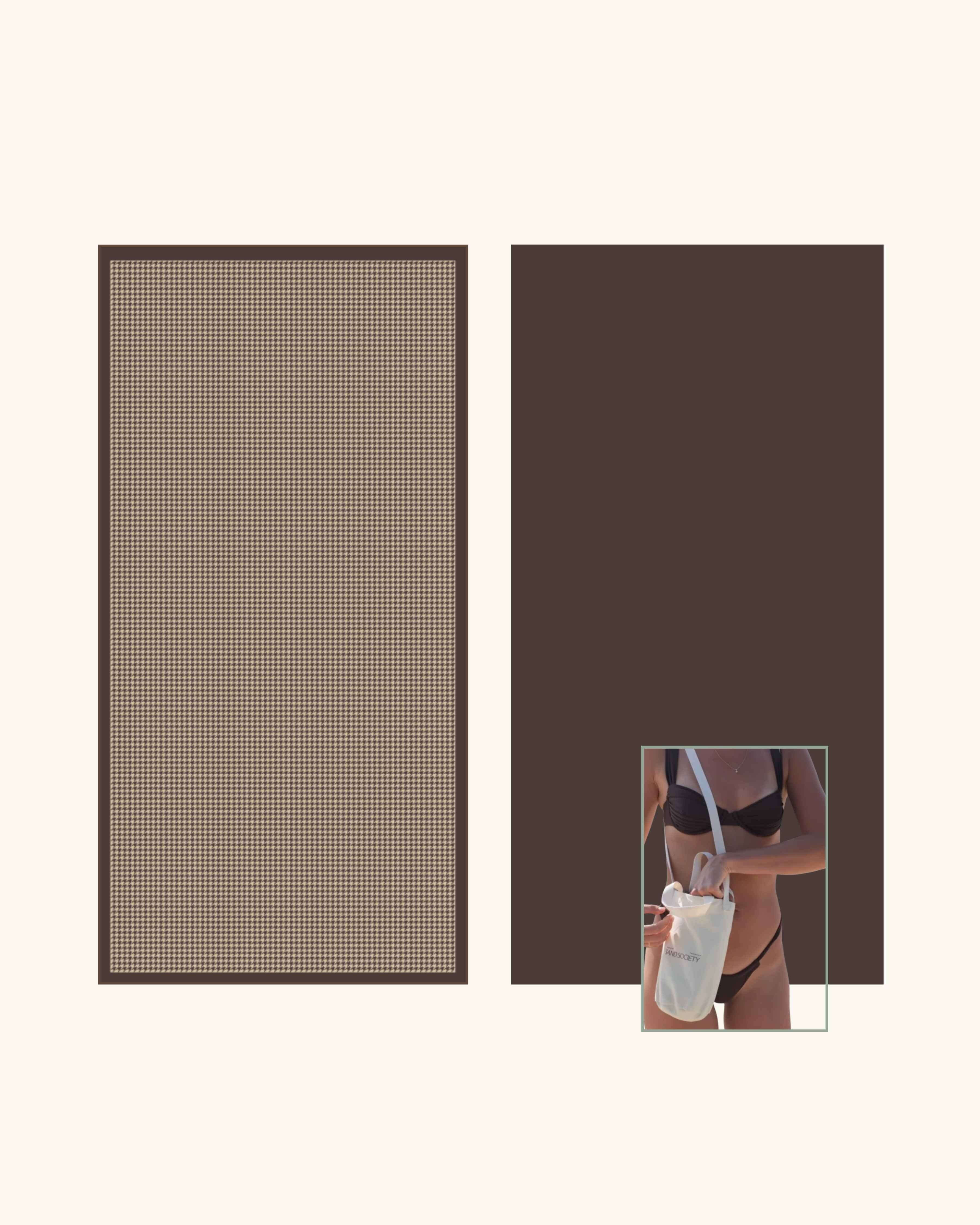 Chocolate Brown Sandless Beach Towel