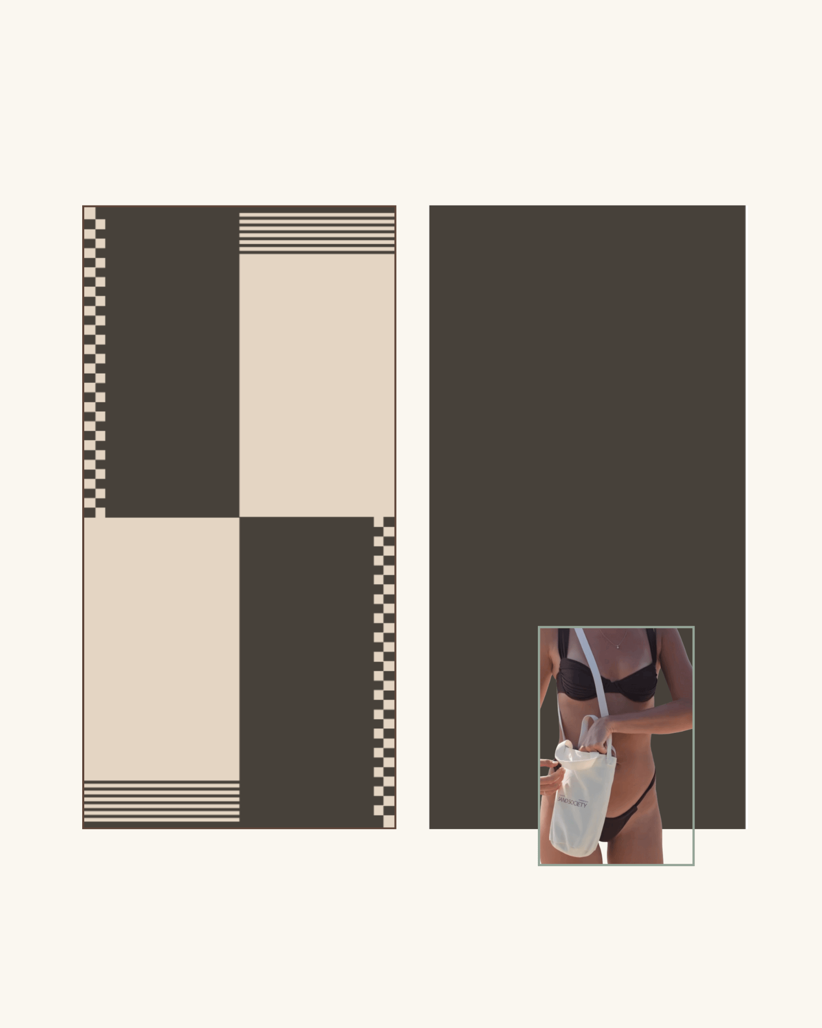 Monochrome Sand Free Towel | Designed in Australia