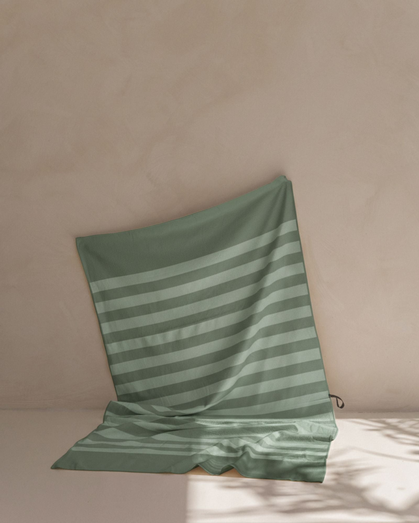 Olive Sand Free Towel | Green Stripe