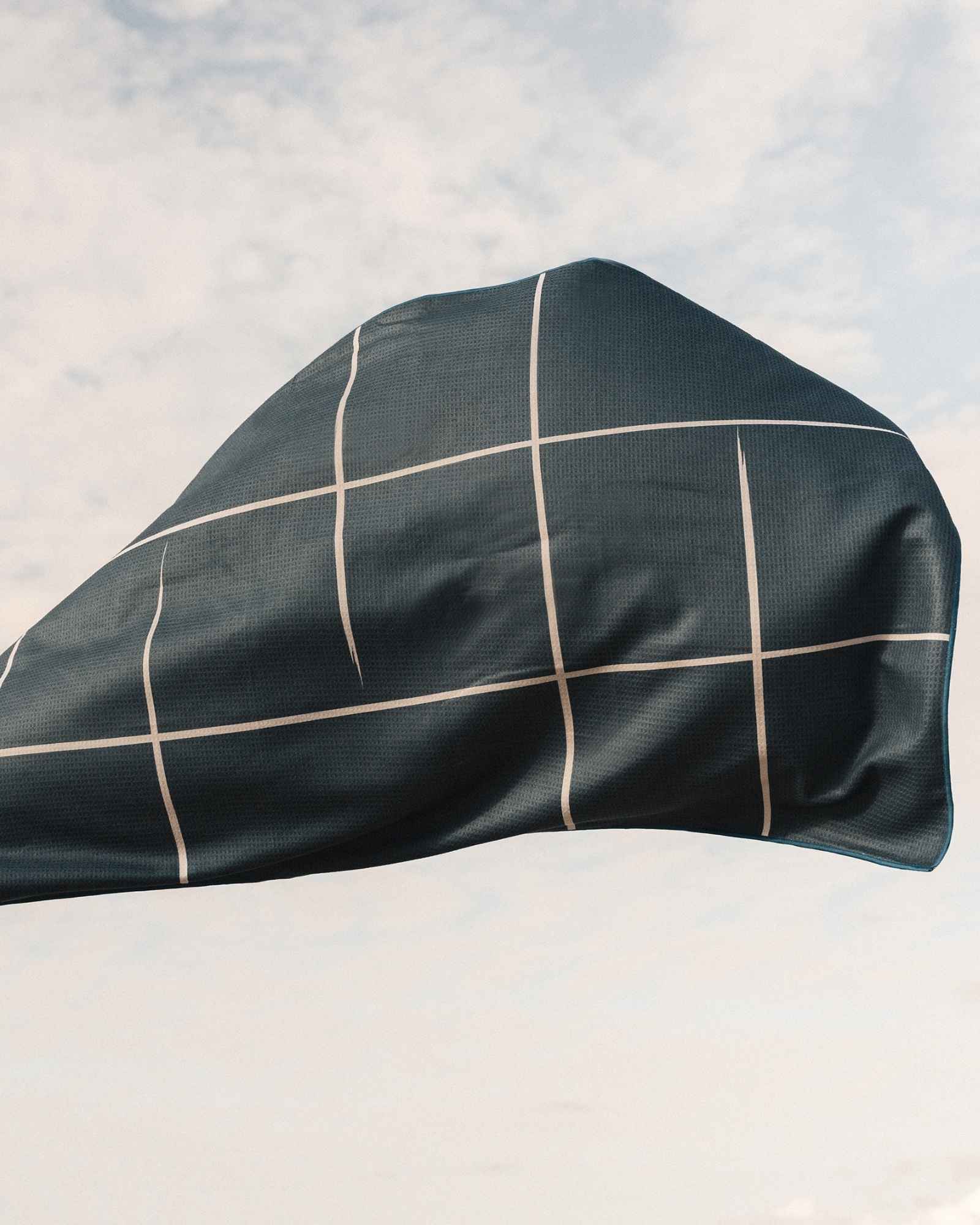 Navy Blue Patterned Beach Towel