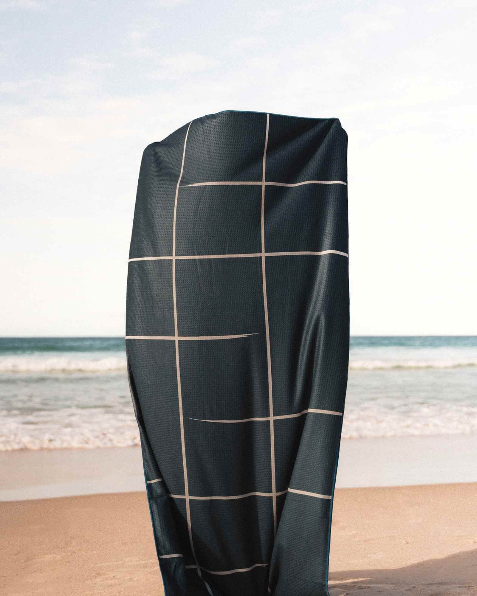 Navy Blue Sand Free Towel | Sustainably Made