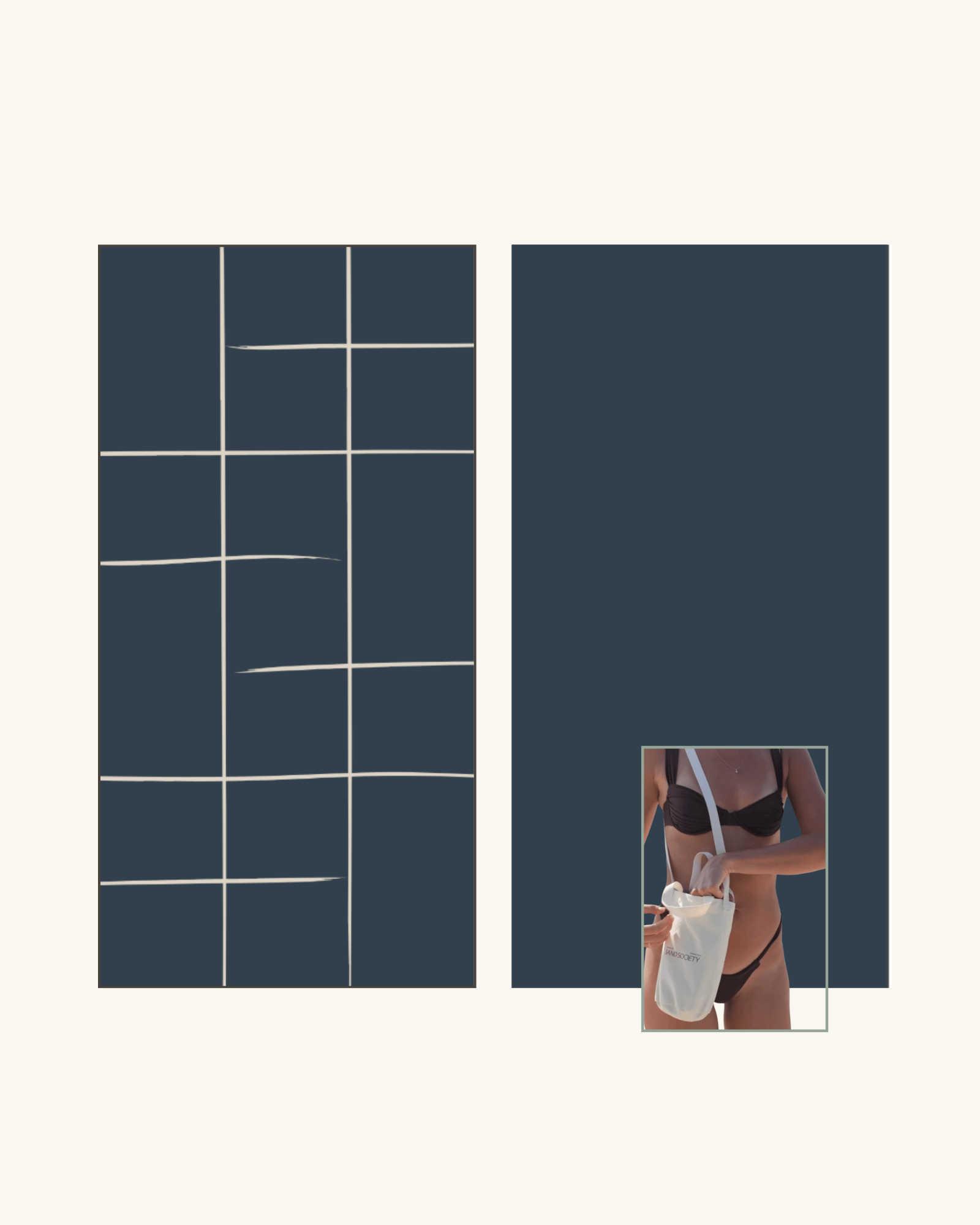 Dark Navy Sand Free Beach Towel | Australia