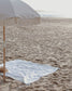 Beige Stripe Extra Large Beach Blanket - Sand Free