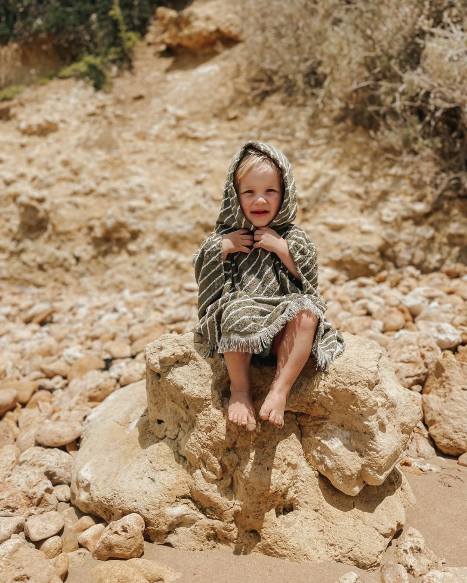 Sage Bamboo Beach Poncho - Child