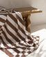 Chocolate Brown Stripe Towel Sustainably Made