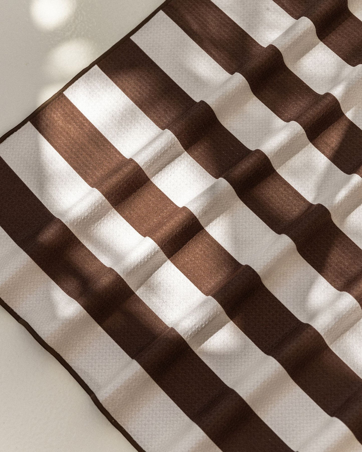 Chocolate Brown Stripe Towel Sustainably Made