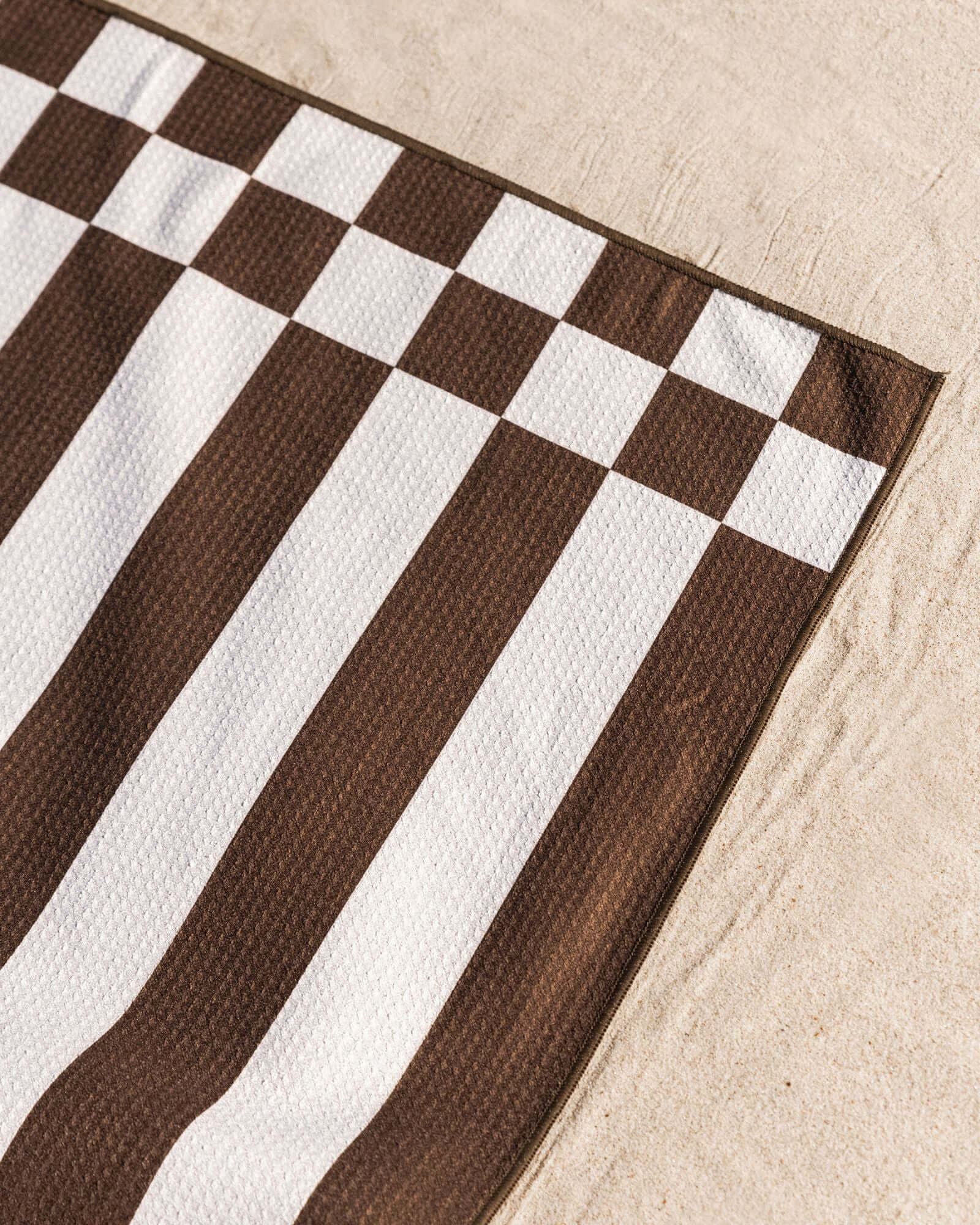 Chocolate Brown Stripe Towel Sustainably Made