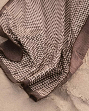 Chocolate Brown Houndstooth Sand Free Towel