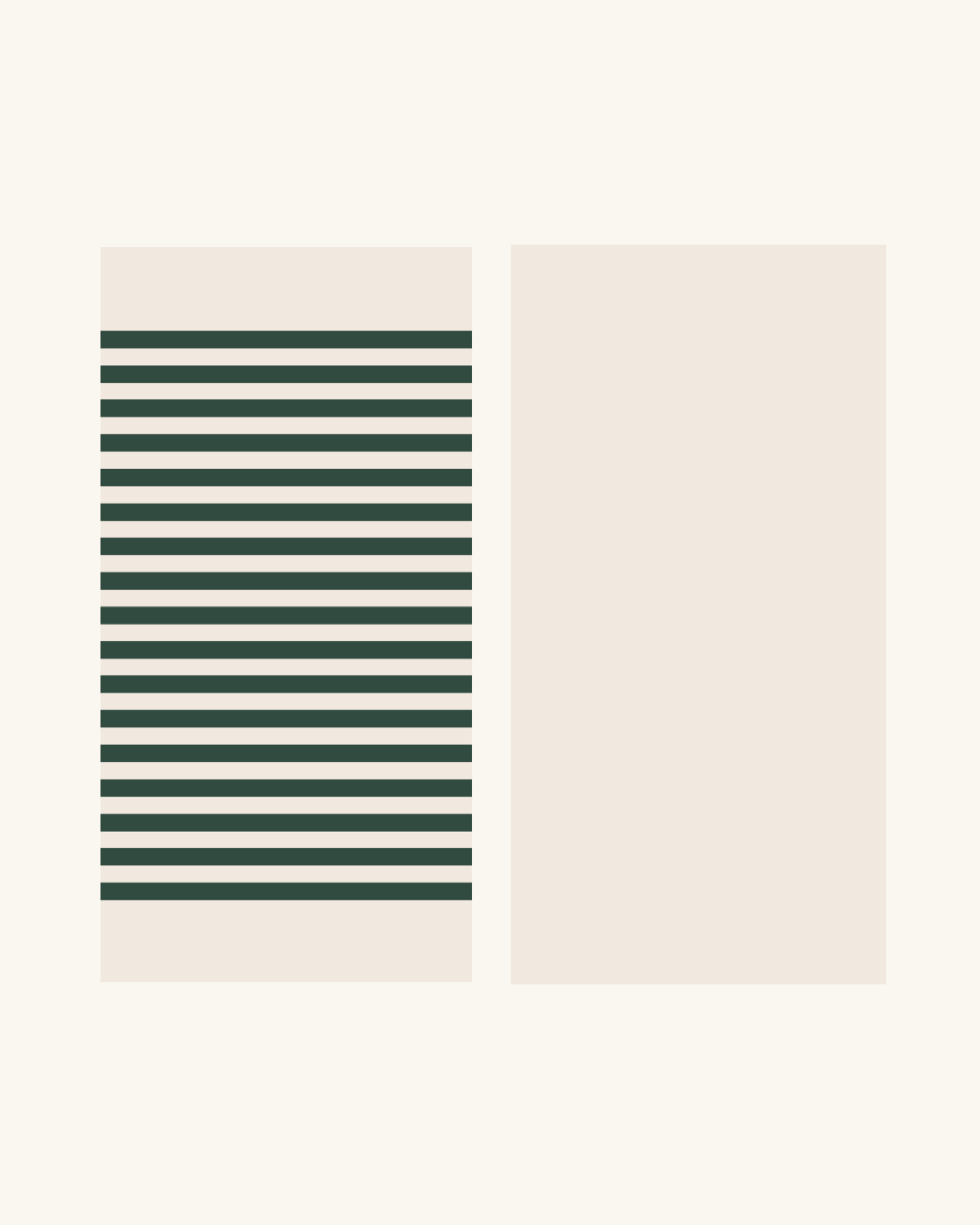 Pine Green and Cream Sand Free Beach Towel