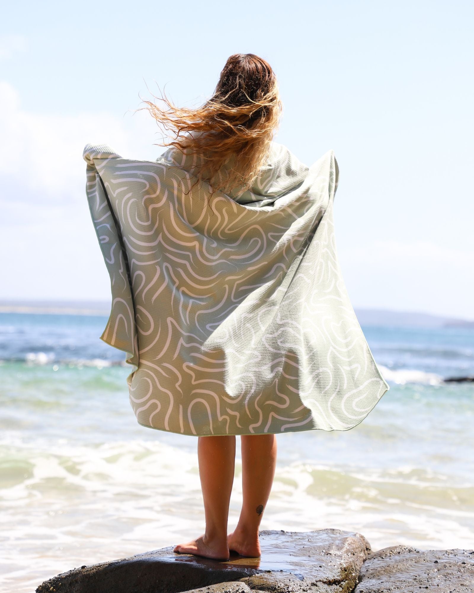 Sage Green Sand Free Beach Towel